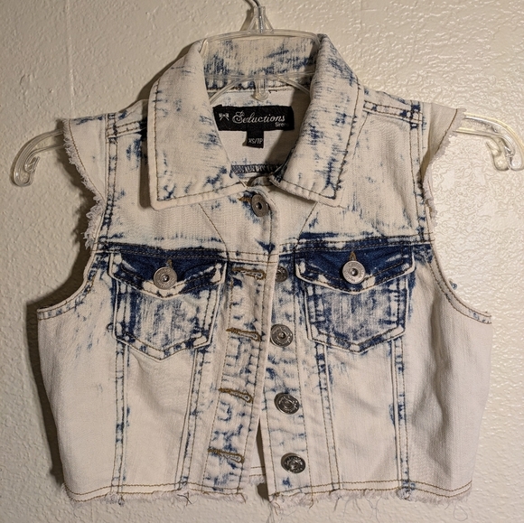 seductions Sirens Distressed Denim Vest Size Xs Pre-owned - Picture 2 of 5